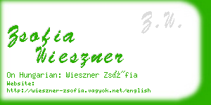 zsofia wieszner business card